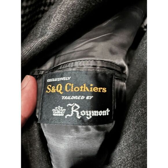 Biella Italy Pure Wool Suit Dark Charcoal Gray Pinstriped 38R Blazer 40x29 Pants - Picture 11 of 11